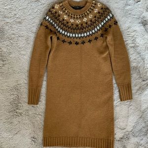 J.Crew Embellished Fair Isle Sweater Dress